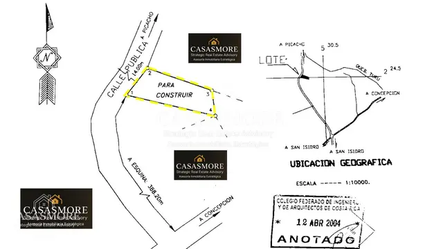 7061-LOT FOR SALE IN CONCEPCION SAN RAFAEL DE HEREDIA  |  715 SQ M  |  19.5 M FRONTAGE