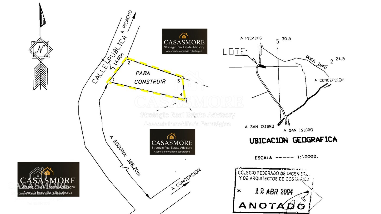 VENTA LOTE | CONCEPCION SAN RAFAEL DE HEREDIA | 715 M2 | 19.5 M DE FRENTE